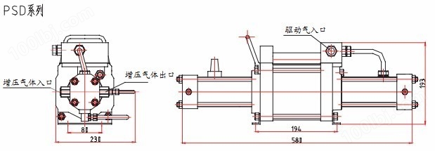  PSD系列气体增压泵结构图